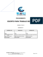 P-EC-01 Procedimiento Escrito para Trabajo Seguro