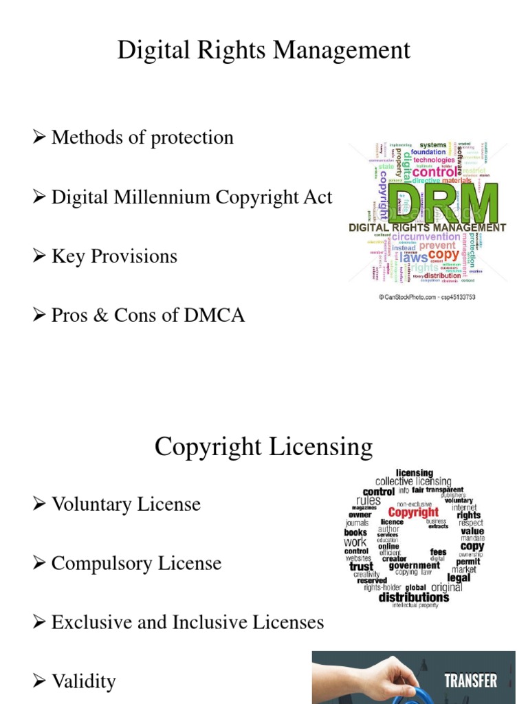 Digital Rights & DMCA Overview | PDF