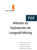 Método de Explotación de Longwall Mining