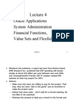 Oracle Applications System Administration Financial Functions, Value Sets and Flexfields