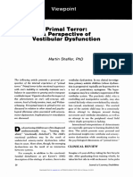 Primal Terror: A Perspective of Vestibular Dysfunction: Viewpoint