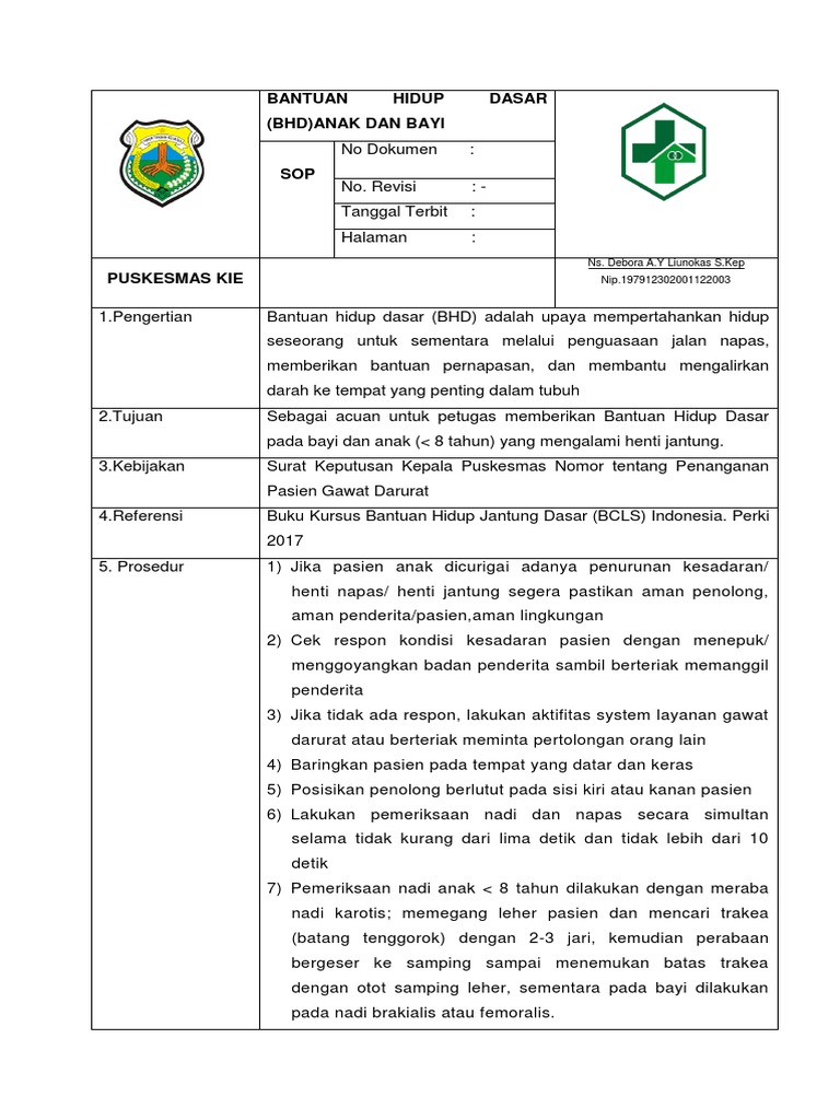 Sop BHD Anak Bayi | PDF