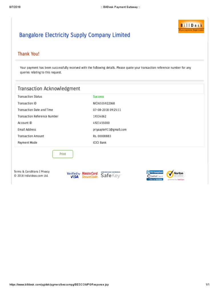 Bangalore Electricity Supply Company Limited Thank You! PDF