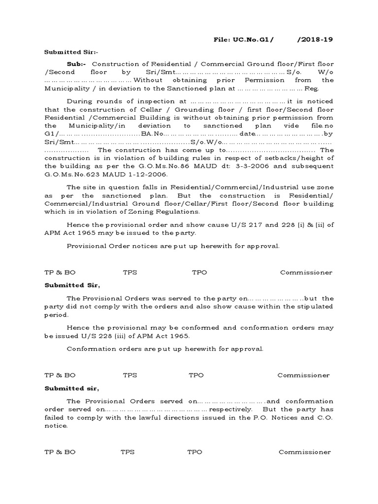 File: UC - No.G1/ /2018-19: Submitted Sir | PDF