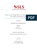 Study On The Pragmatism in Interpretation in The Light of Decided Cases