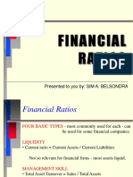 Financial Ratios: Presented To You By: SIM A. BELSONDRA