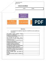 Guia de Ejercicios Tercero Medio Figuras Literarias