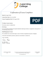 Risk Management Certificate