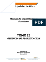 Manual de Organización y Funciones Planificación Enero 2016