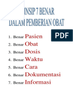 7 Benar Pemberian Obat