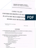 Criterio de Diseño y Evaluación de Plantas de Tratamiento en Aguas Residuales Municipales - CONAGUA PDF
