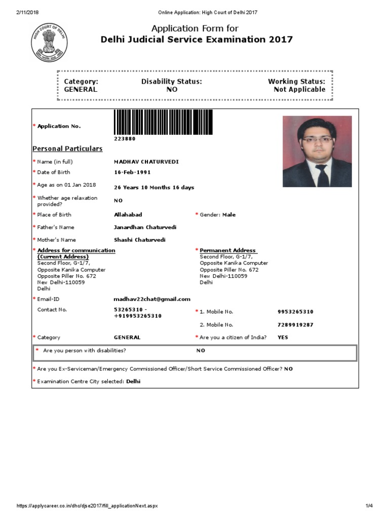 Online Application - High Court of Delhi 2017 | PDF | Advocate | Payments