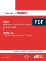 Plan de Estudios - MBA & Master en Direccion Hotelera y Turismo