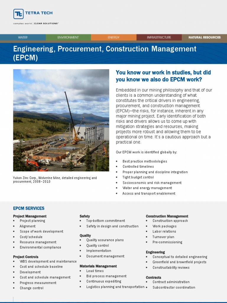 EPCM Services in Mining Projects | PDF | Construction Management | Mining