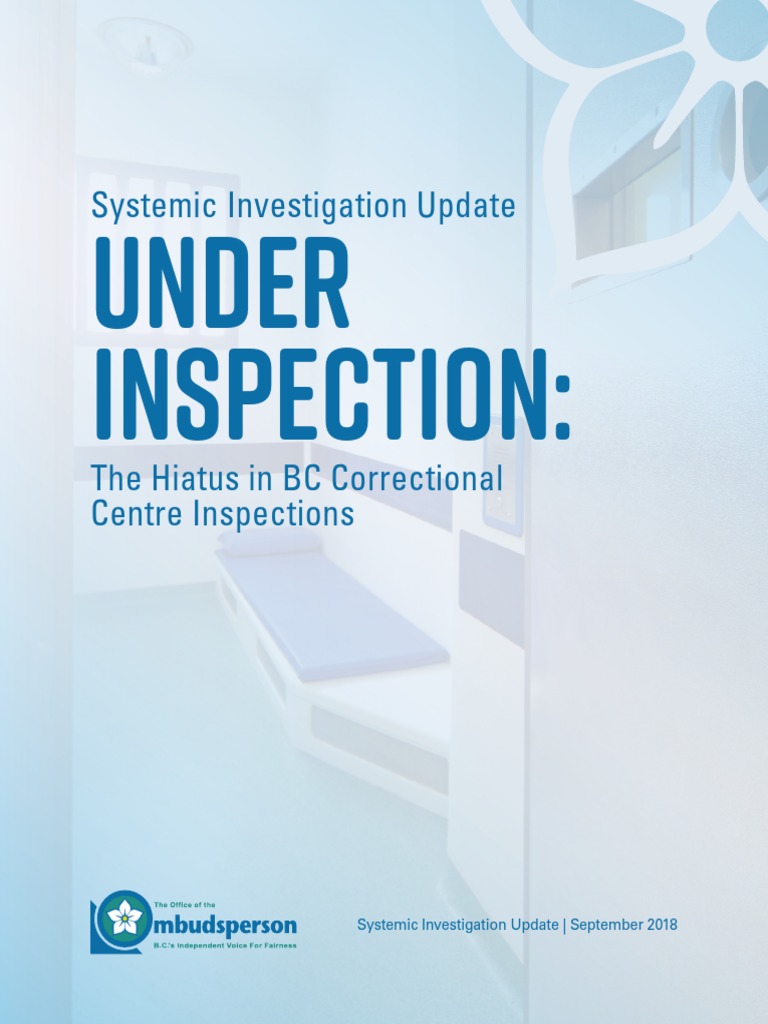 BC Correctional Centre Inspection Update | PDF | Prison | Regulatory ...