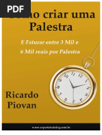 Ricardo Piovan - Como criar uma Palestra em 5 minutos