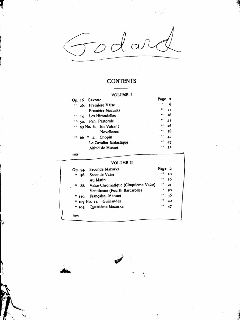 Godard Piano Works Vol2 Schirmer | PDF