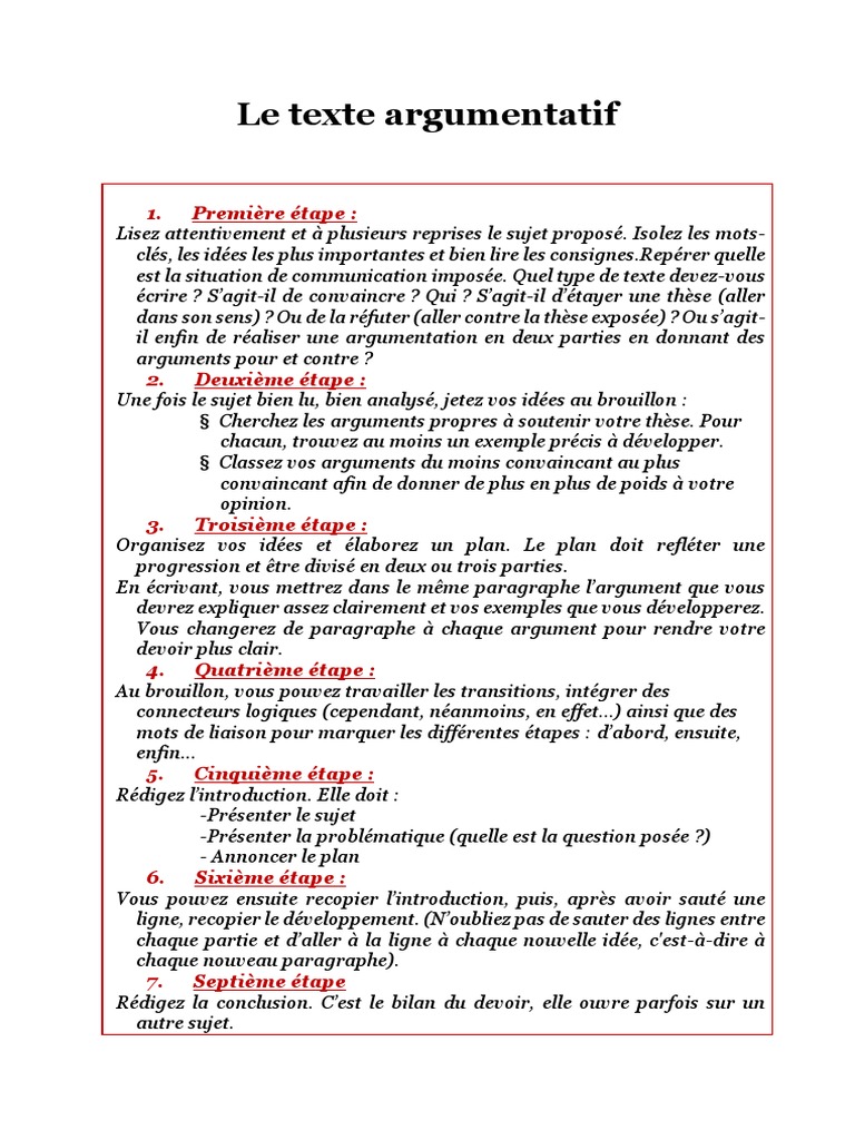 Un Texte Argumentatif Sur Les Droits De L Enfant Svp J Ai Besoin D Aide