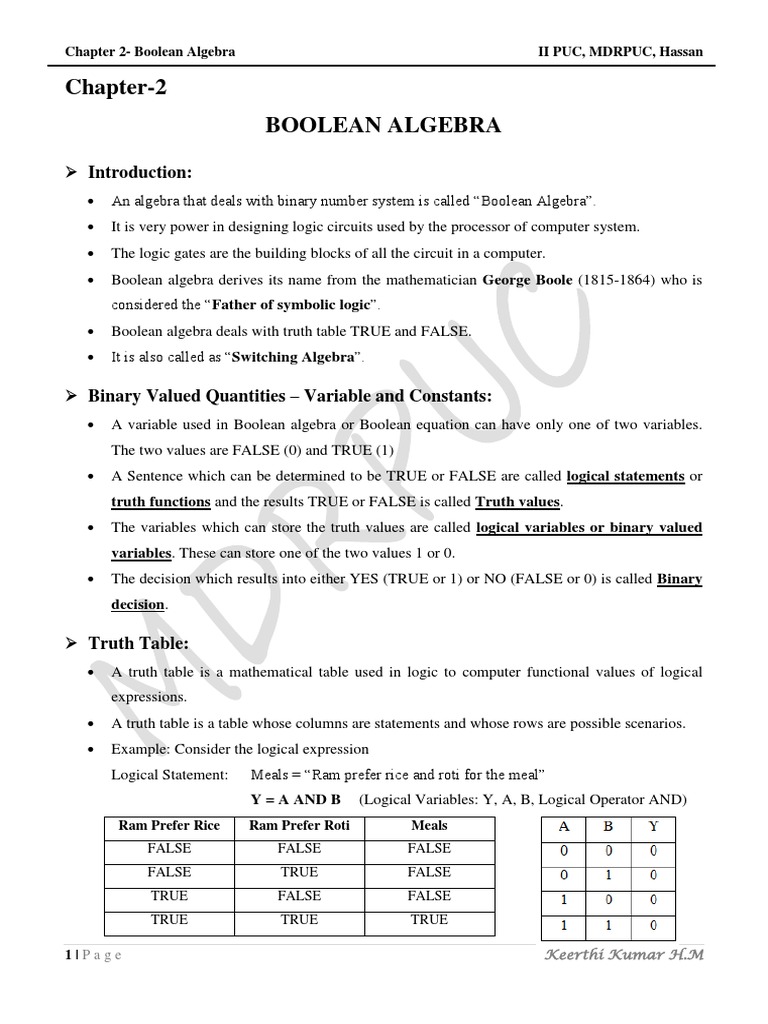 Chapter 2 Boolean Algebra Download Free Pdf Boolean Algebra