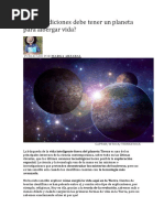 Condiciones Necesarias Para La Vida