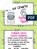 Anchor Charts For Six SyLlable Types Freebie