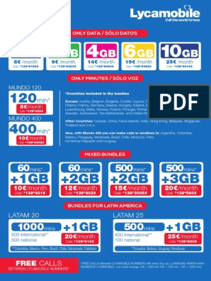 Lycamobile - Student Offer 2017 2018 PDF | PDF | Roaming | Subscriber  Identity Module