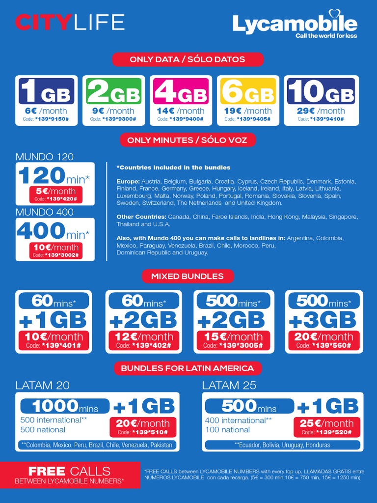 Lycamobile - Student Offer 2017 2018 PDF | PDF | Roaming | Subscriber  Identity Module