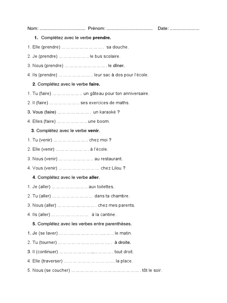 Arthur Et Lilou 2 Test Verbes