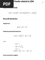 Exponential Family Related To LDA