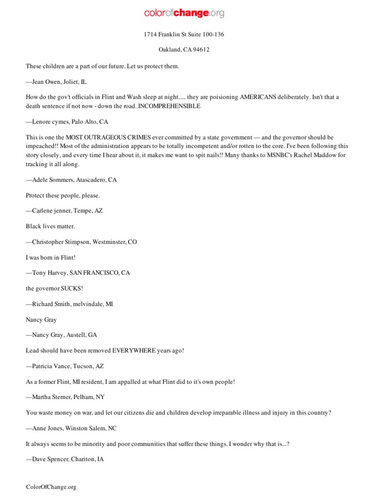 CDC Lead Poisoning Prevention Signatures PDF | PDF | Nature