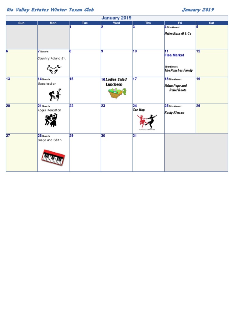 Monthly Calendar January | PDF