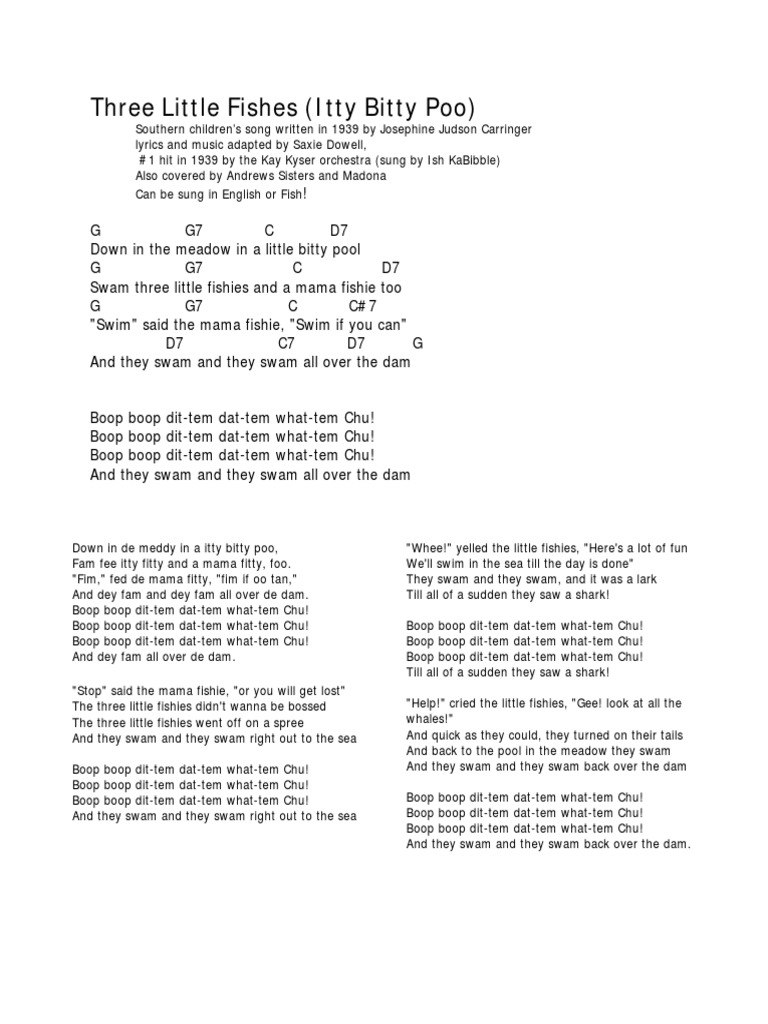 Five Little Fishes Teasing Mr Shark Lyrics