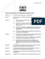 Steps For Completing The Performance Appraisal Form: GP 247 (Revised 2006)