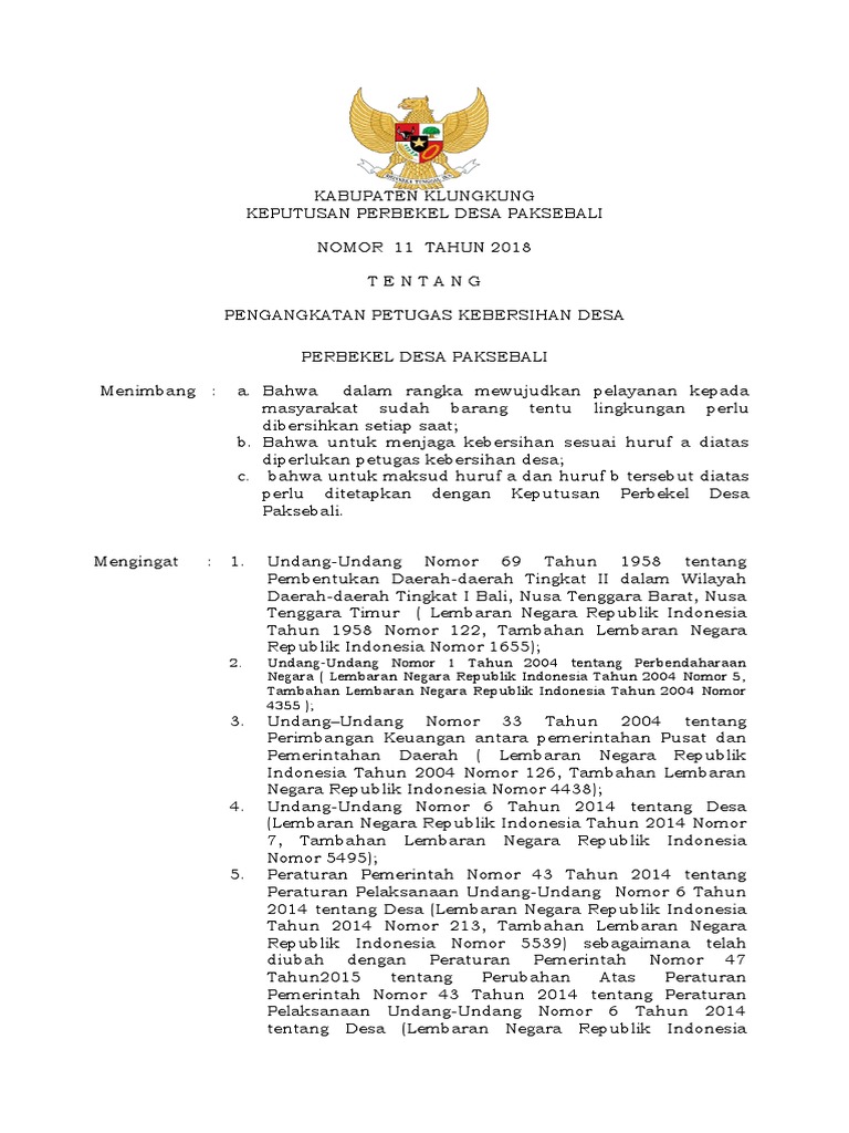 11 Sk. Petugas Kebersihan Desa 2018 PDF