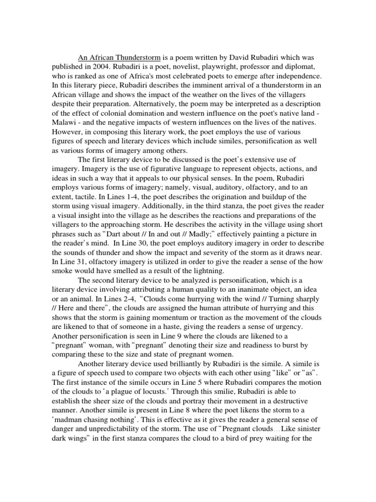 Thunderstorm poem image