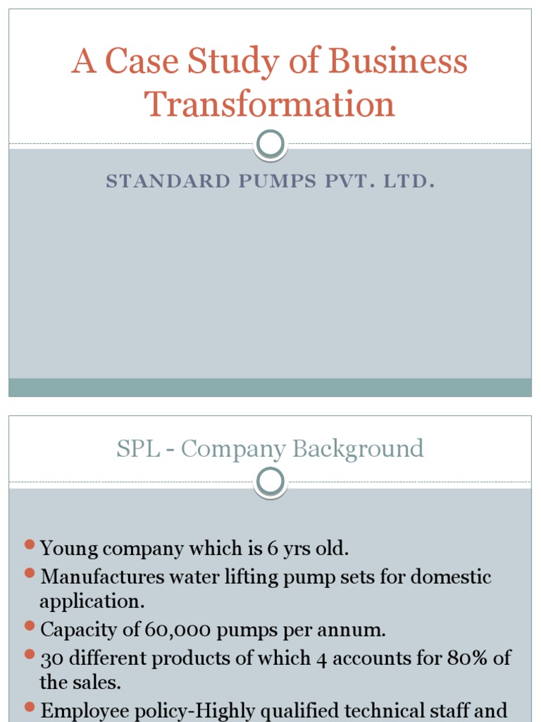 SPL Case Study: Business Transformation | PDF | Supply Chain Management ...