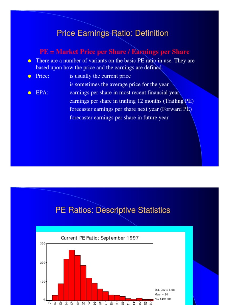 Price Earnings Ratio: Definition | PDF | Business | Computers