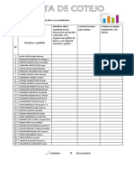 Lista de Cotejo 1