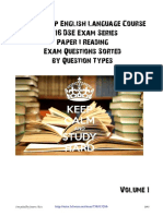 DSE English Past Paper Questions Sorted by Types