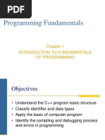 Introduction To Fundamentals of Programming