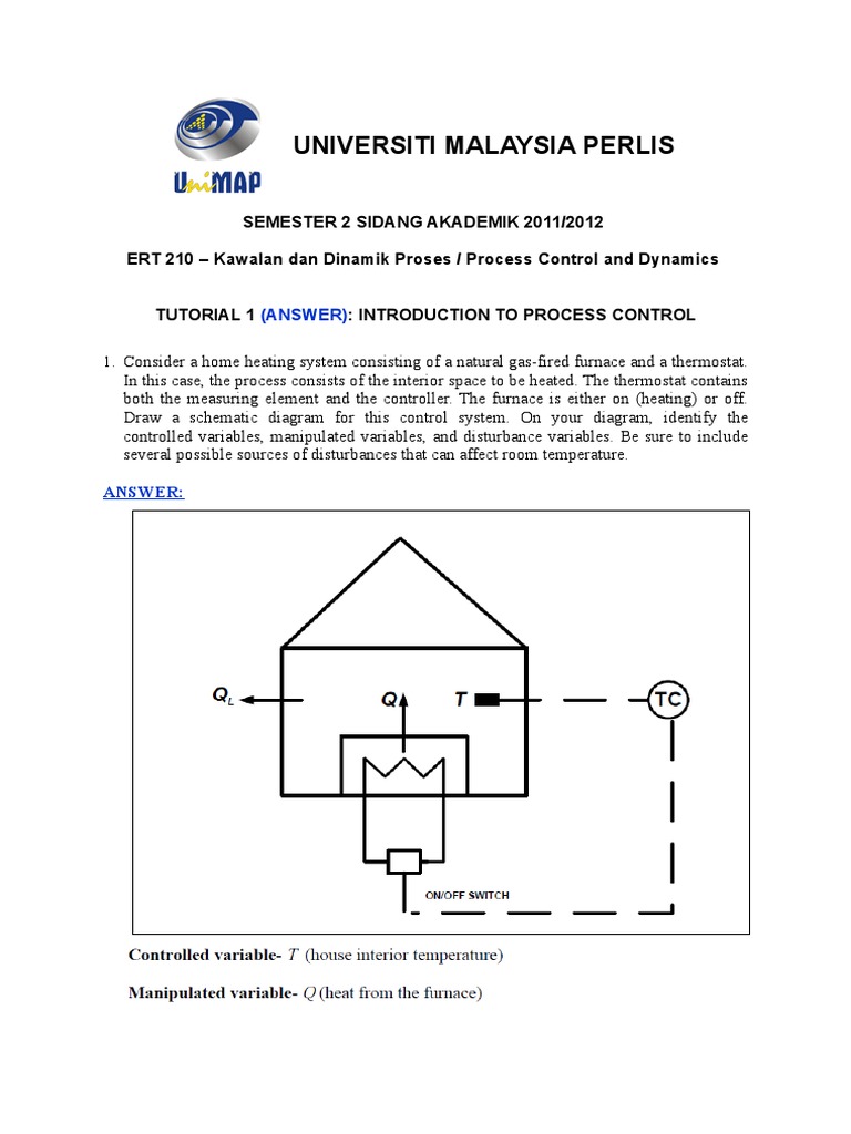 Tutorial 1 (WITH ANSWER) | PDF | Control Theory | Heat Transfer
