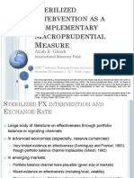 Sterilized Intervention As A Complementary Macroprudential Measure