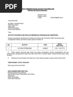 Surat Makluman Aktiviti Kepada Ibu Bapa