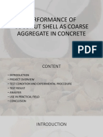 Performance of Coconut Shell As Coarse Aggregate in