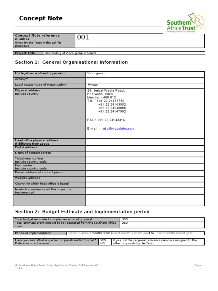 A1 - CN Application Form | PDF | Goal | Government