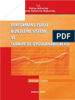 Performans Esaslı Bütçeleme Sistemi Ve Türkiye'de Uygulanabilirliği PDF