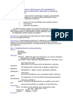 Malnutrición proteica y alteraciones del metabolismo nitrogenado