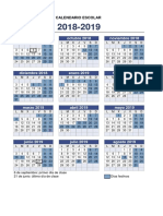 Calendario Escolar 2018/2019