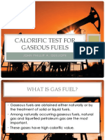 Calorific Test For Gaseous Fuels