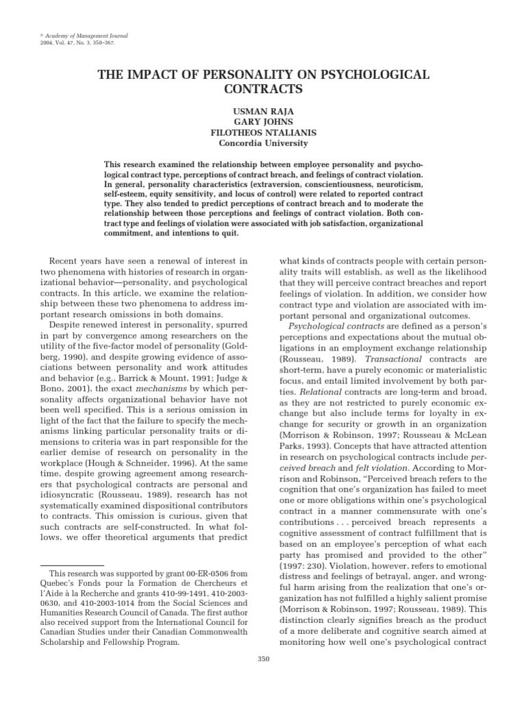 Usman Raja | PDF | Job Satisfaction | Extraversion And Introversion